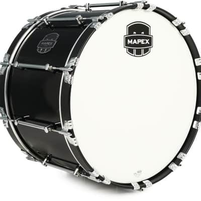 Mapex Quantum Mark II Marching Bass Drum - 14 x 22 inch  Gloss Black image 2