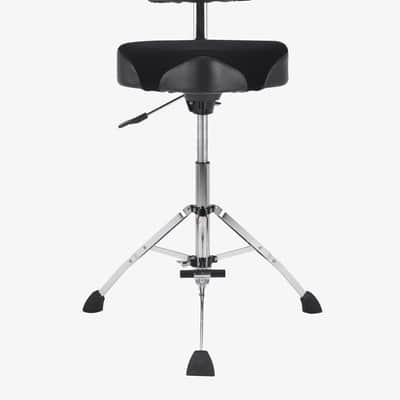 Gibraltar Tall Hydraulic 16” Cordura Saddle Stool w/ Backrest & Footrest - 9808H image 1