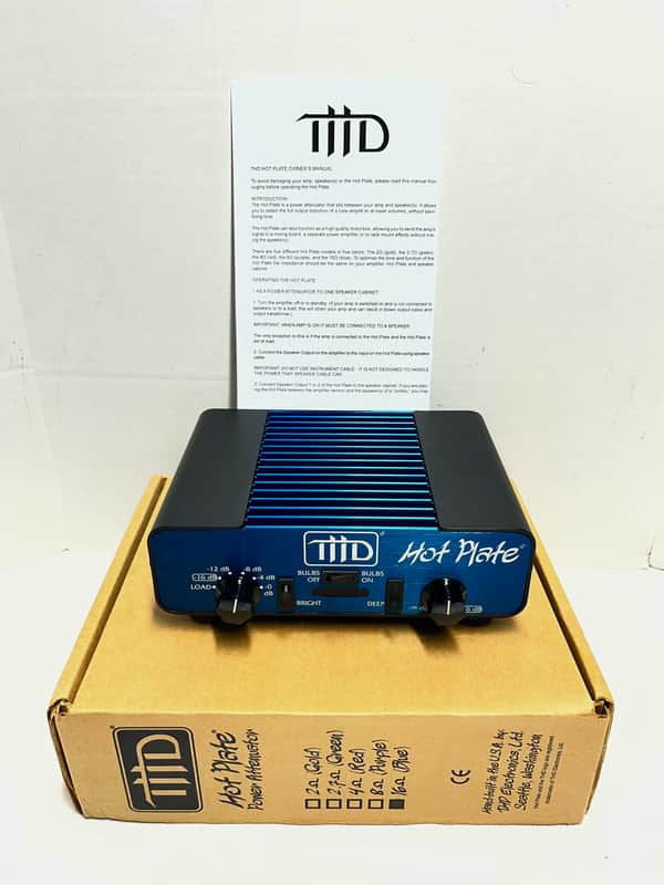 THD Hot Plate Power Reactive Attenuator 16 Ohm Blue Volume Control Load Box Amp Power Soak with Manual and Original Box image 1