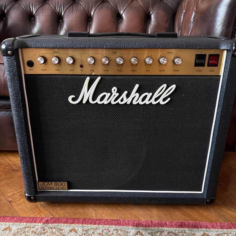 Marshall JCM 800 Lead Series Model 4210 50-Watt Master Volume 1x12" Combo 1980s - Black image 1