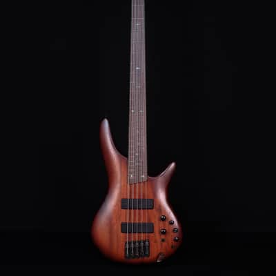 Ibanez SR505AMHL 5-String Bass, Mahogany Brown Burst Low Gloss image 5