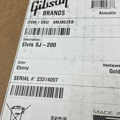 2025 Gibson Custom Elvis SJ-200 Ebony image 13
