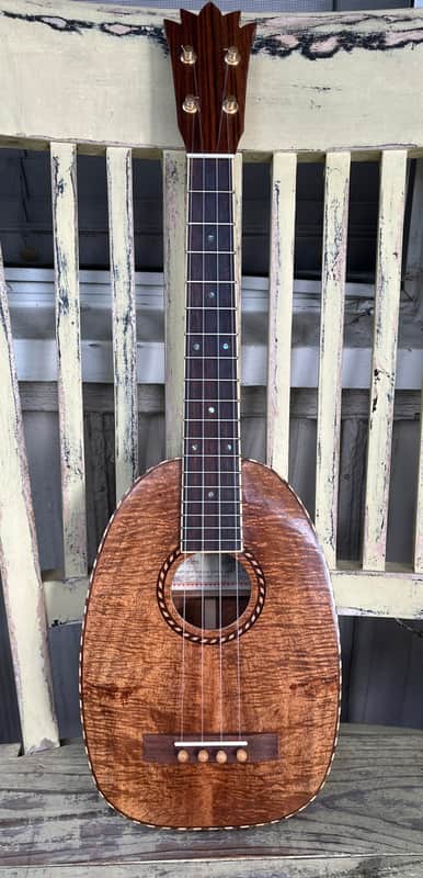 Graziano Koa Pineapple Tenor Ukulele - Exquisite Flamed Koa image 1