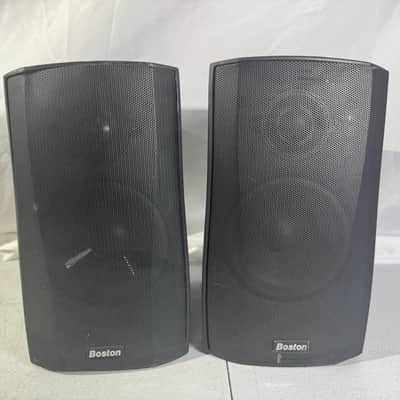 Boston Micro 130x Bookshelf Speakers HiFi Stereo Vintage Home Audio Black image 1
