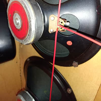 2 Marshall 2097 P.A. 8x8 Red Rola Celestion early 70's Speaker Cabinet Pair - Black Tolex rare image 7