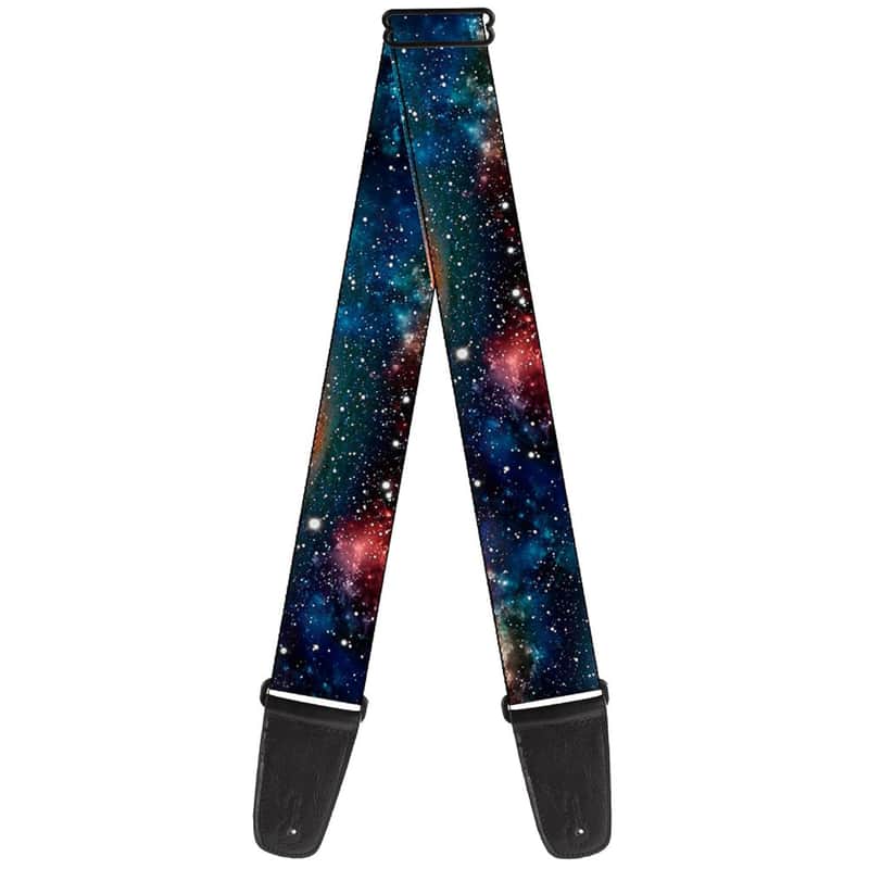 Guitar Strap Space Dust Collage 2 Inches Wide image 1