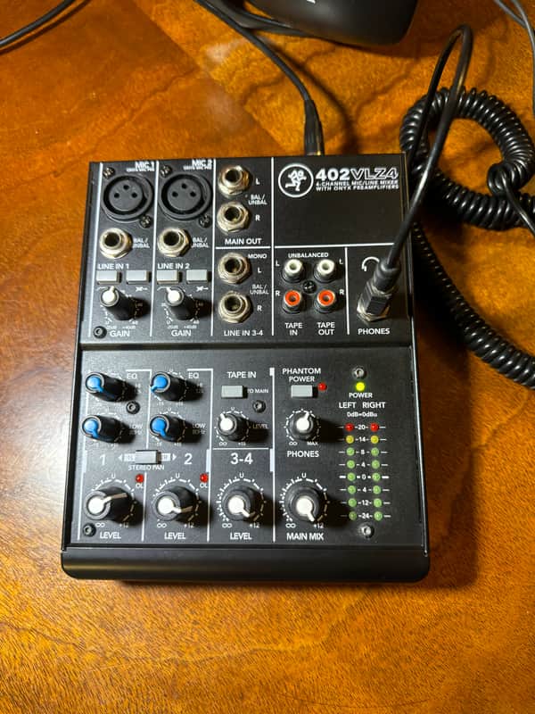 Mackie 402VLZ4 4-Channel Mic /Line Mixer w/ original power supply working 100% analog analogue image 1