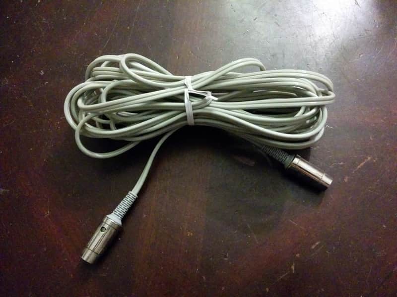 Vintage 15' Male DIN Klein Tuchel to DIN Klein Tuchel Patch Cable 1960s Grey image 1