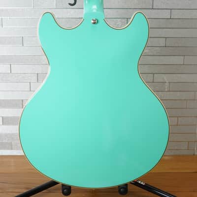 D'Angelico Premier DC Semi-Hollow Double Cutaway - Surf Green image 2