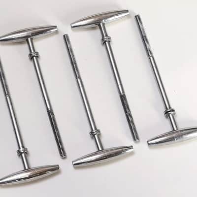 (6) Gretsch Bass Drum Tension Rods & Claws, Original Washers - 1960s / INSPECTED & TESTED image 5