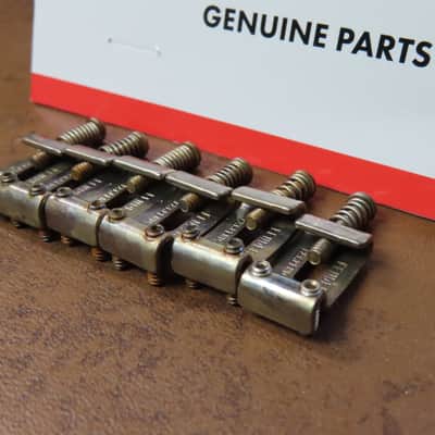 aged Fender Strat PAT PEND Stratocaster SADDLES kit PN 0992091000 USA vintage RELIC image 4
