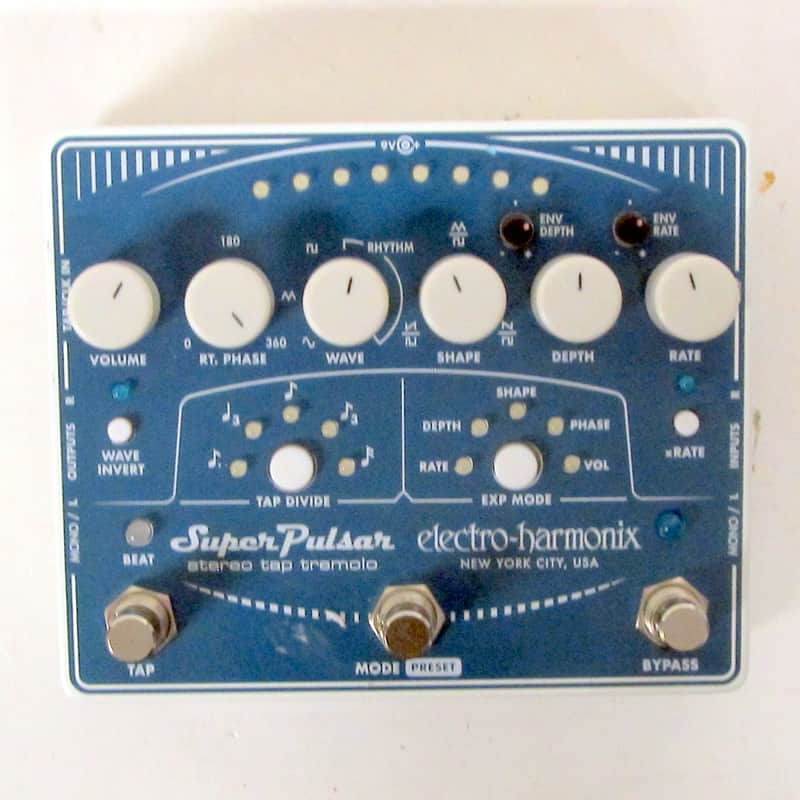 Mint Electro-Harmonix Super Pulsar Analog Stereo Tap Tremolo Mint Condition image 1