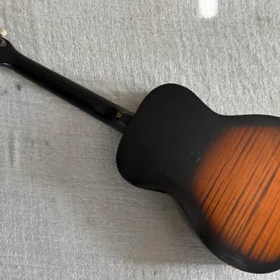 1960's USA Silvertone Parlor Acoustic Guitar Original Floral Artwork Harmony Stella image 12