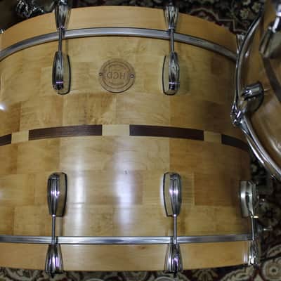 Holloman Custom Drums Maple/Walnut Drum Set - hand rubbed urethane over Danish oil image 4
