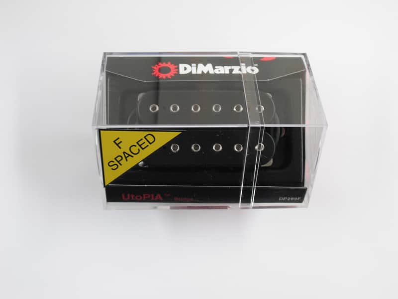 DiMarzio F-Spaced Utopia Bridge Humbucker Black W/Chrome Poles DP 289 F image 1