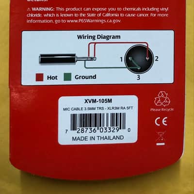 Hosa XVM-105M Right-angle 3.5mm TRS to XLR3M Mic Cable image 3
