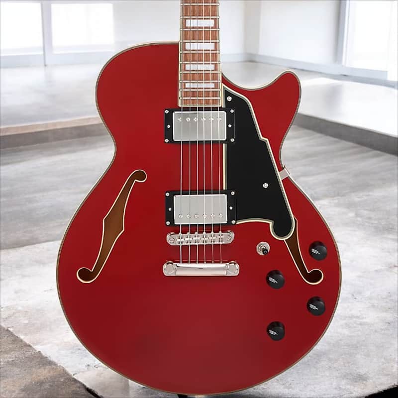 D'Angelico Premier SS Single Cutaway w/ stop-bar tailpiece, Burnt Red* w/ DAPSSBRDNS image 1