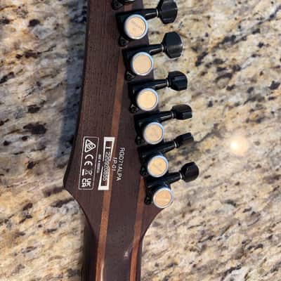 Ibanez RGD71ALPA-CKF Axion Label 2022 - Charcoal Burst Black Stained Flat - BARE KNUCKLE AFTERMATHS image 8