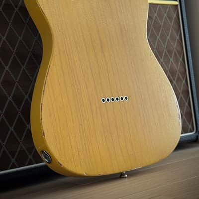 Whitfill T Custom Shop Boutique Relic Telecaster Lightweight Swamp Ash Blackguard, 3,06kg, 10" Radius uvm. 2021 - Aged Butterscotch Relic image 13