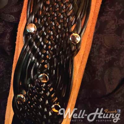 Well-Hung No Prisoners "Goliath" 3-1/2" wide MEGA padded Beastly leather guitar strap Bild 5