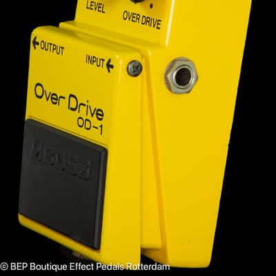 Boss OD-1 Overdrive 1980 Japan s/n 9600 Silver Screw, Long Dash with JRC4558D op amp image 6