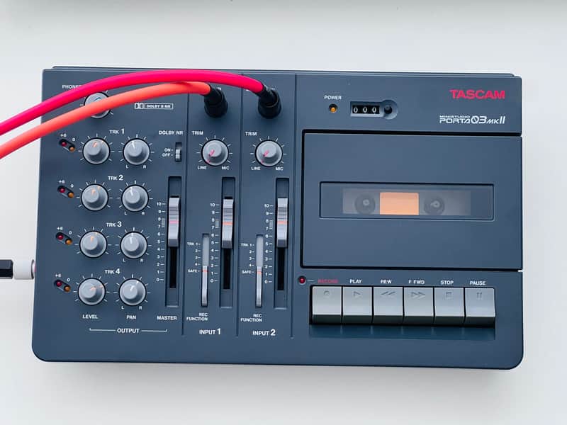 Serviced TASCAM Porta 03 mkII Ministudio 4-Track Cassette Recorder
