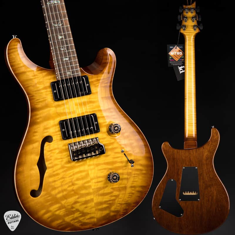 2024 - PRS Eddie's Guitars Wood Library Custom 24 Semi-Hollow Korina/Ziricote - Livingston Lemondrop image 1
