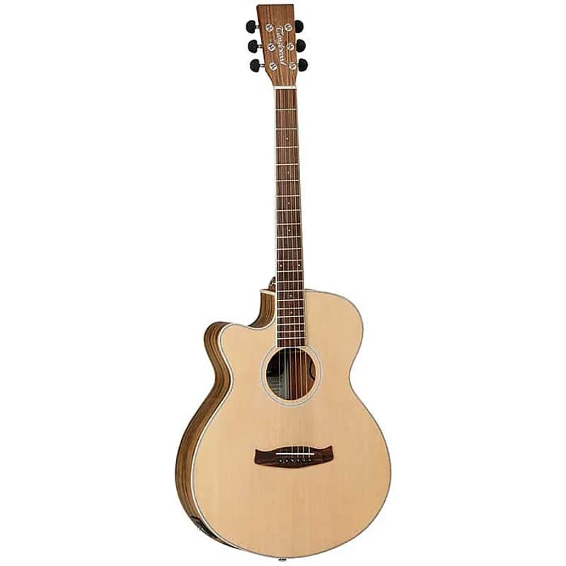 Tanglewood DBT-SFCE-LH Discovery Spruce/Pacific Walnut Super Folk Cutaway with Electronics Left-Handed image 1