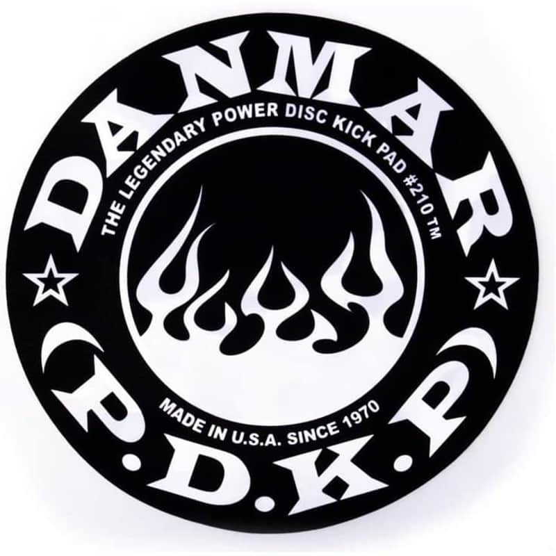 Immagine Danmar Bass Drum Single Impact Pad w/Flame Graphic - 1
