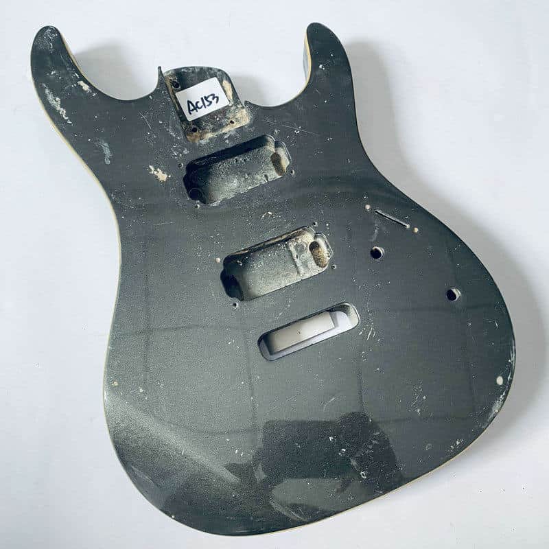 Black Glossy Finish HH Guitar Body image 1