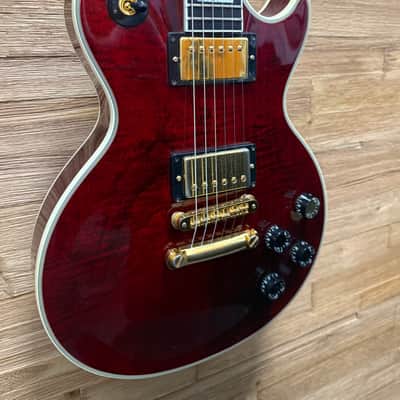 Gibson Les Paul Custom Premium Plus Guitar - USA- 1999 - Wine Red flame top w/OHSC image 4