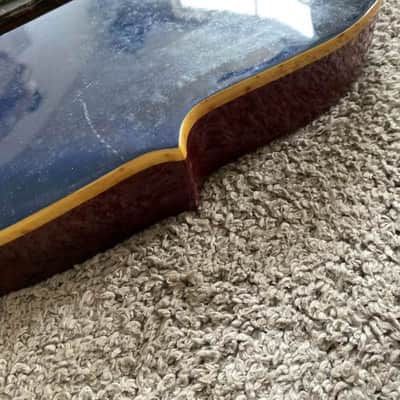 DeVille Blue HSS Electric Guitar, Mahogany Tiger Maple Top Body, 24 Frets Rosewood Fingerboard image 13