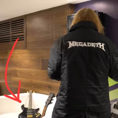 Dean DAVE MUSTAINE owned MEGADETH Studio Jazz Professional Bass Artist Signed - Wrote bass parts for Dystopia and Super Collider albums AAA Flame image 3