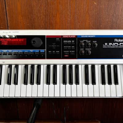 Roland Juno-Di Portable 61-key Mobile Synthesizer White color w/ bag power supply image 3