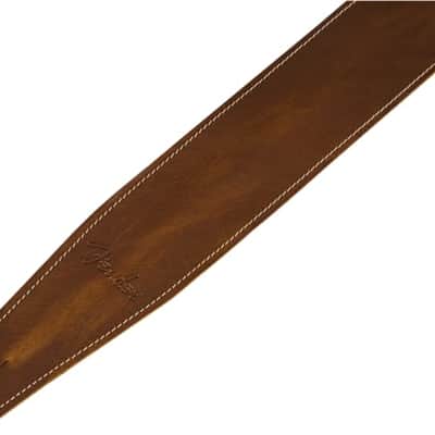 Fender Broken-In Leather Strap, Tan, 2.5'' image 2
