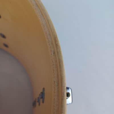 Ludwig 10x14"White Cortex Tom Drum Vintage80 6Ply Maple Classic Blue/Olive Badge image 10