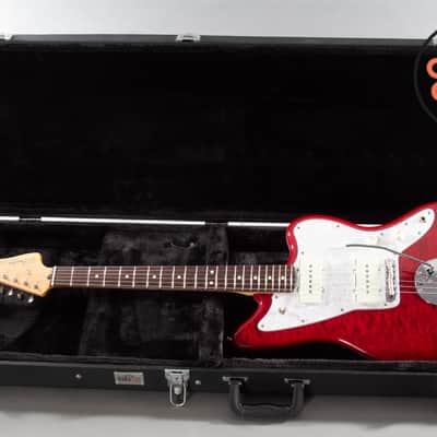 2024 Fender MIJ Japan Hybrid II Jazzmaster Quilt Red Beryl Quilt Top HSC image 2
