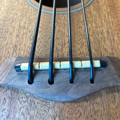Gold Tone M-Bass/FL Micro 23" Scale Fretless Acoustic/Electric Bass Natural image 5