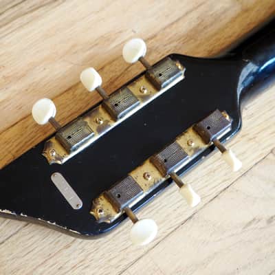 1959 Supro Belmont 1570 Vintage Electric Guitar Maroon Pearloid MOTS Valco USA image 5