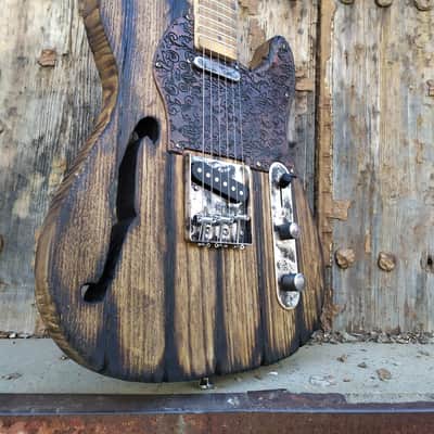 American Vintage Old Wood Engraved Pickguard image 10