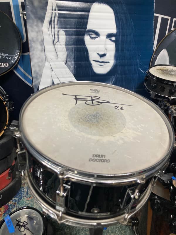 Terry Bozzio's Remo 1980s- 7x14" Quadura Snare Drum, Signed! image 1