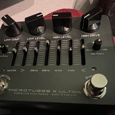 Darkglass Microtubes X Ultra Bass Preamp Distortion Pedal 2025 - Black image 1