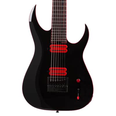 Schecter Sunset-7 ET Red Dawn 7-String Electric Guitar - Gloss Black image 1