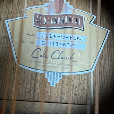 Cole Clark FL2E-12 2021 - Natural Matte - Brand New! image 10