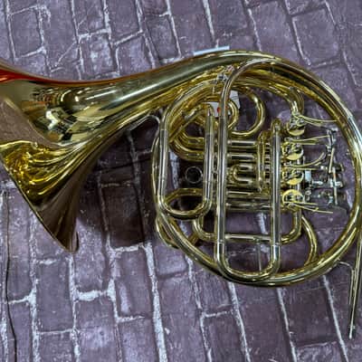 Yamaha YHR-567 Intermediate Double French Horn Lacquered Brass New Unplayed w/ Case Auth Dealer. #7676 image 10