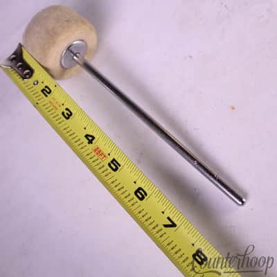 *Ludwig Bass Drum Pedal Beater 1/4" x 6 1/4" - Felt, Chrome Classic Vintage 60s* image 3