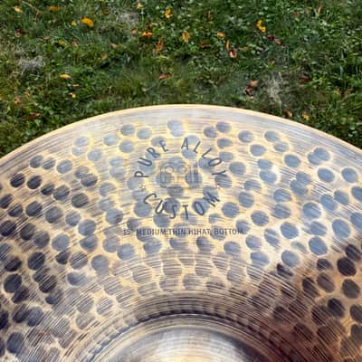 Meinl 15" Pure Alloy Custom Medium Thin Hi-Hat Cymbal (Pair) 2020 - Present - Traditional image 6
