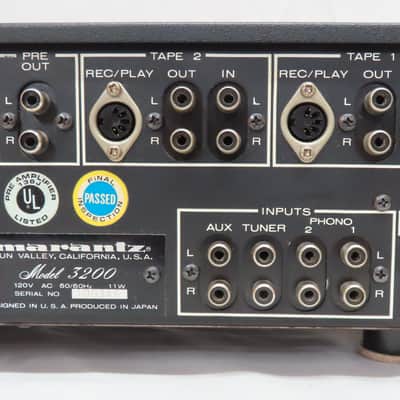 Vintage Marantz 3200 Stereo Control Console - Preamplifier - Preamp image 8