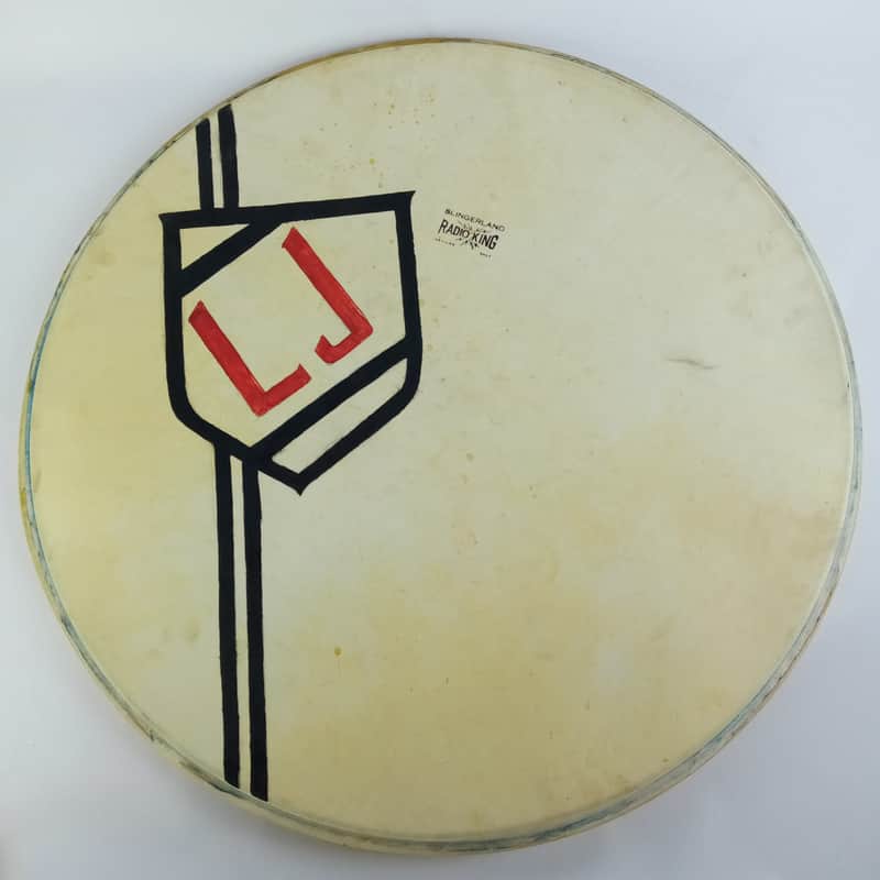 Slingerland 22"Radio King"Resonant Calfskin"LJ"Shield Insignia Vintage 40s Spark image 1