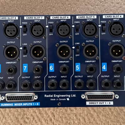 Radial Workhorse 8-Slot Powered 500 Series Rack with Summing Mixer 2010s - Black image 3